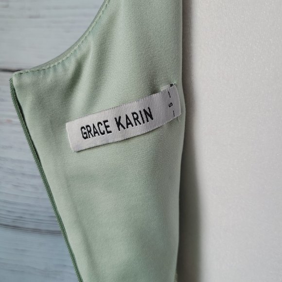 Grace Karin Light Green A Line  Cocktail Dress - Picture 14 of 14